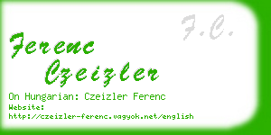 ferenc czeizler business card